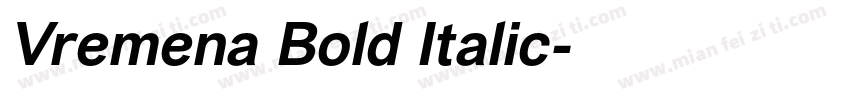 Vremena Bold Italic字体转换